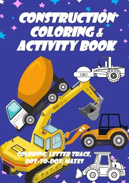 Construction Coloring & Activity book cover